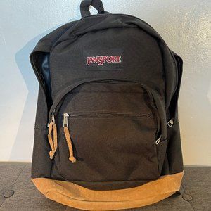 JANSPORT "RIGHT-PACK" LEATHER BOTTOM BACKPACK